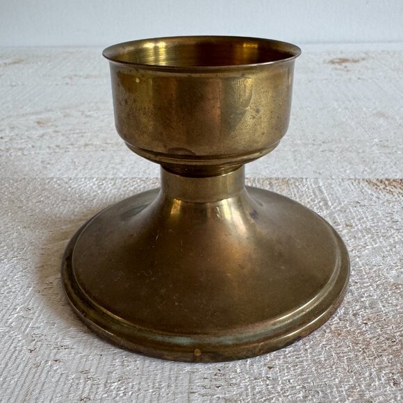 Vintage Swan of Denmark Brass Candlestick Holder - Picture 2 of 8